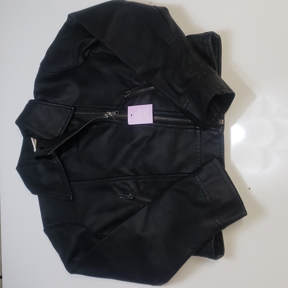 Youth Vegan Leather Motorcycle Jacket